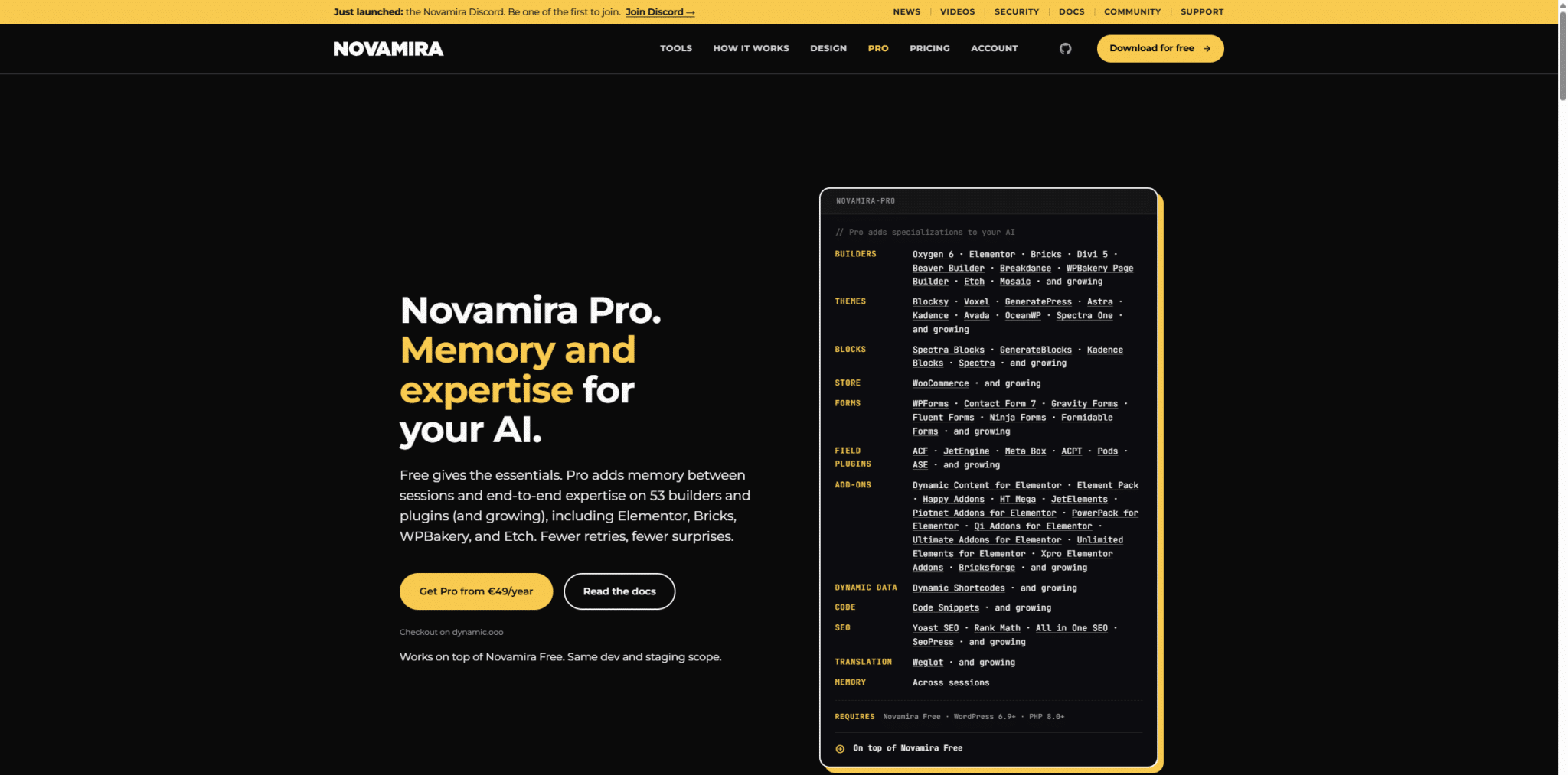Novamira Pro: memoria y expertise para tu IA en WordPress